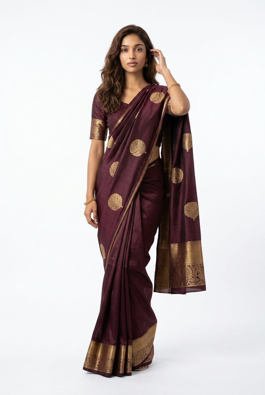 Marron Sarees